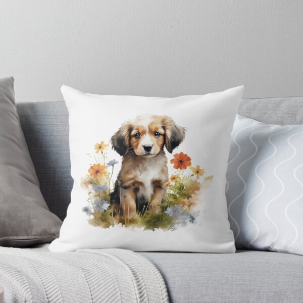 Item preview, Meadow Puppy | Beautiful Wildflower Nature Art designed and sold by Mandayartstudio.