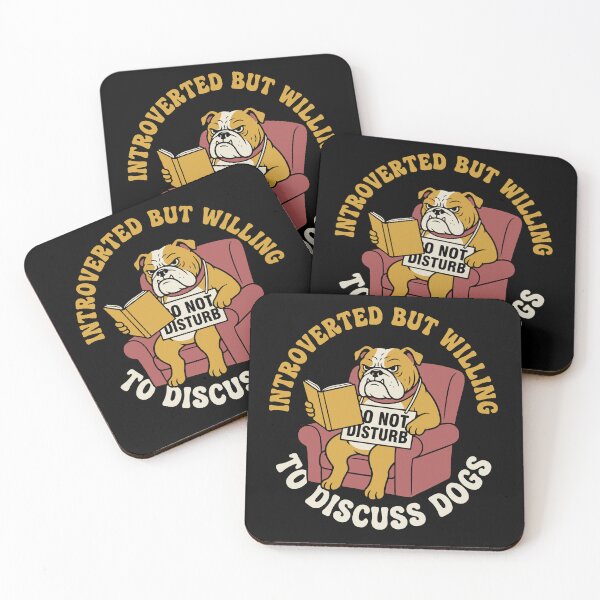 Item preview, Introverted But Willing to Discuss Dogs Funny English Bulldog Book Lover T-Shirt designed and sold by Design-Pro-21.