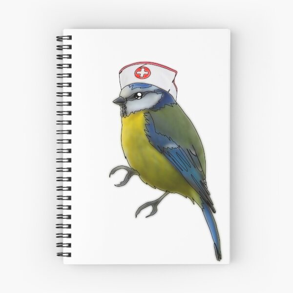 Item preview, Tim the tit bird in nurse hat- animalzinhats designed and sold by Ashley’sAnimalz.