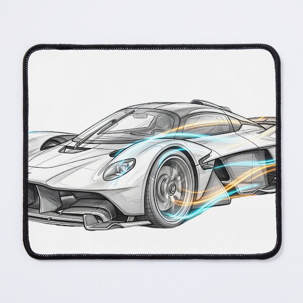Item preview, Futuristic Hypercar Concept Hand Drawn Automotive Sketch designed and sold by EACREST.