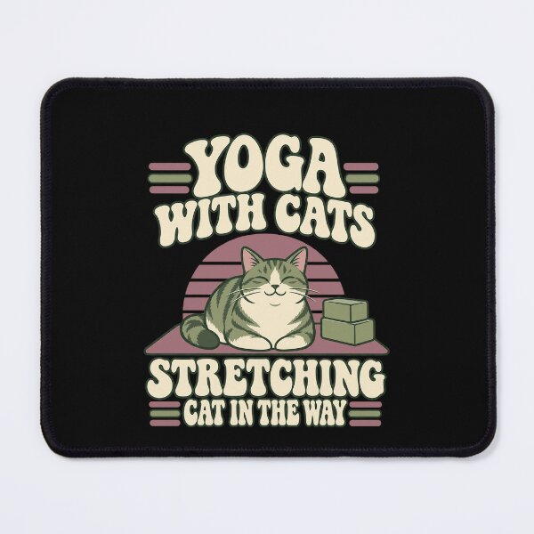 Item preview, Yoga Cat Lover Cat Mom Home Practice Yoga Mat designed and sold by AndreasMei.