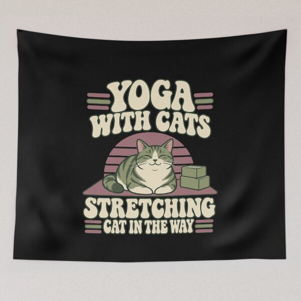 Item preview, Yoga Cat Lover Cat Mom Home Practice Yoga Mat designed and sold by AndreasMei.