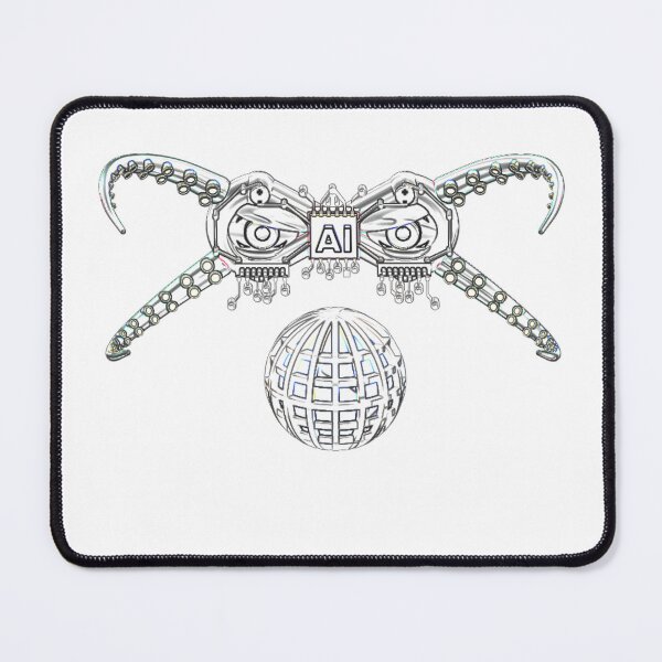 Item preview, AI Global Domination in Black and White designed and sold by dakotakoin.