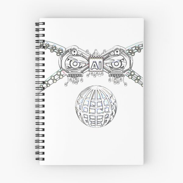 Item preview, AI Global Domination in Black and White designed and sold by dakotakoin.