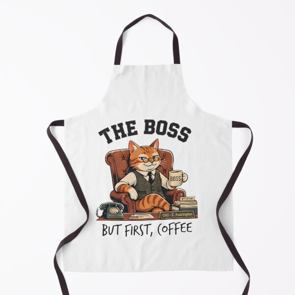 Item preview, The Cat Boss enjoying cup of Coffee in the morning before starting work designed and sold by Afnan Store.