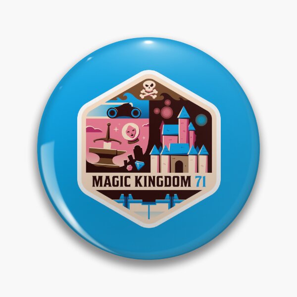 Item preview, Retro Magic Kingdom Badge designed and sold by alfie-burt.