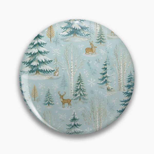 Item preview, Blue Winter Forest Deer Design for Cozy Holiday Vibes designed and sold by FuzionRaptor.