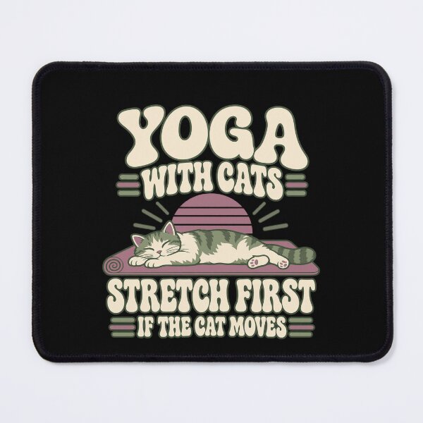 Item preview, Yoga Cat Lover Cat Mom Home Practice Yoga Mat designed and sold by AndreasMei.
