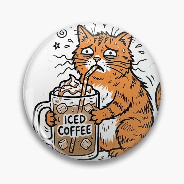 Item preview, Stressed Orange Cat Iced Coffee Not Today designed and sold by SnapStickerHub.