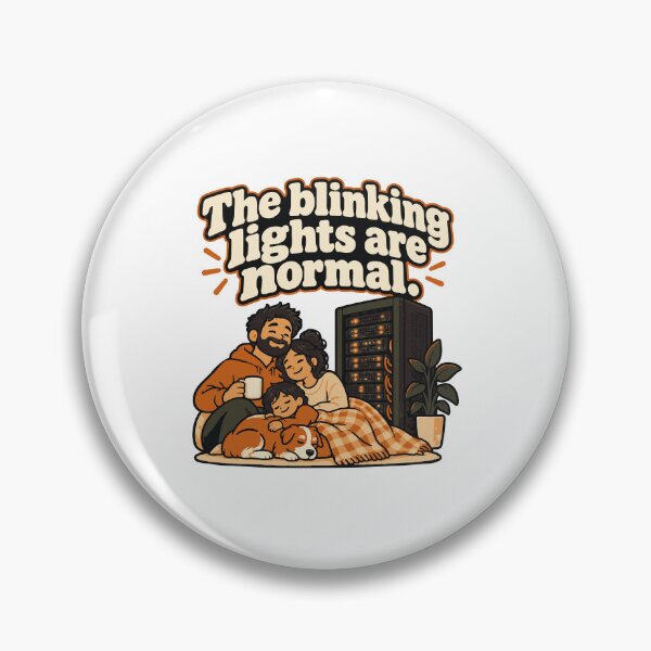 Item preview, The Blinking Lights Are Normal Home Server Family Design designed and sold by ThreadQuirk.