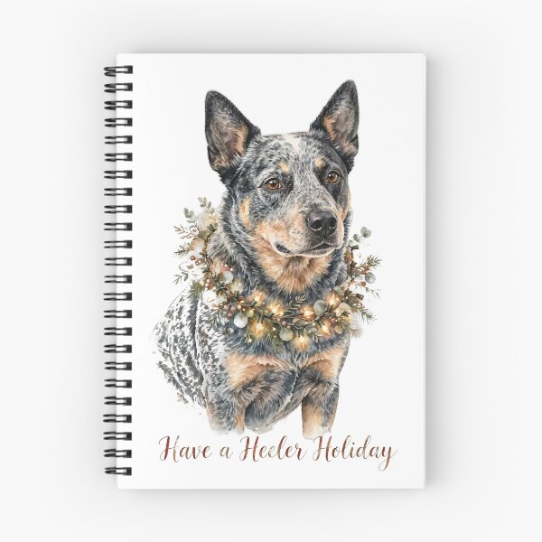 Artikelvorschau, Weihnachts-T-Shirt mit Heeler-Motiv, Weihnachts-Shirt mit Blue Heeler-Motiv, Weihnachts-T-Shirt mit Australian Cattle Dog-Motiv entworfen und verkauft von LunaAdventurer.