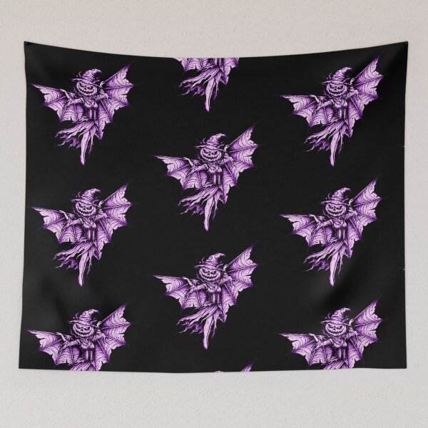 Item preview, Halloween Pumpkin Witch With Bat Wings designed and sold by weirdove.