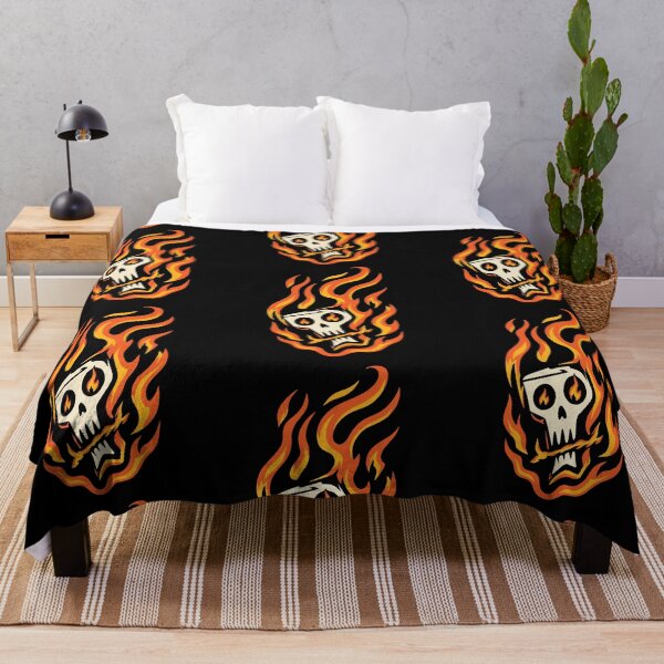 Item preview, Spooky Burning Fire Skull designed and sold by MySimpleFlow.