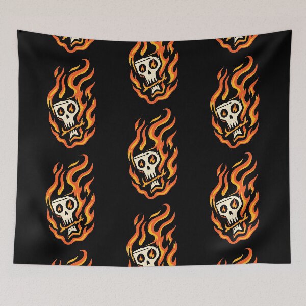 Item preview, Spooky Burning Fire Skull designed and sold by MySimpleFlow.
