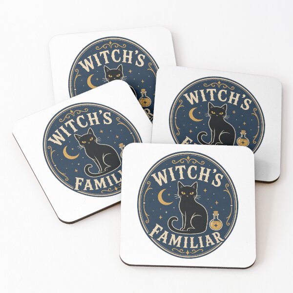 Item preview, Witch’s Familiar Black Cat Crest designed and sold by MOSIDRIP™.