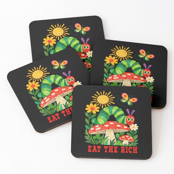 Item preview,  Eat the Rich Funny Caterpillar Art designed and sold by TeeARTHY.