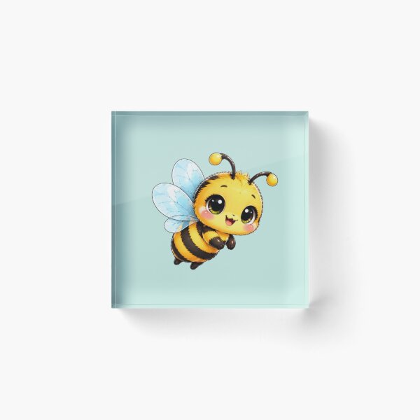 Item preview, Happy Kawaii Flying Bee – Cute Bumblebee Art designed and sold by MushArtist.