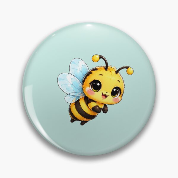 Item preview, Happy Kawaii Flying Bee – Cute Bumblebee Art designed and sold by MushArtist.