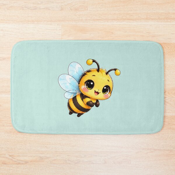 Item preview, Happy Kawaii Flying Bee – Cute Bumblebee Art designed and sold by MushArtist.