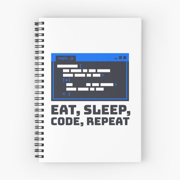 Item preview, Eat Sleep Code Repeat Programmer Slogan Blue Code Editor T-Shirt designed and sold by Design-Pro-21.