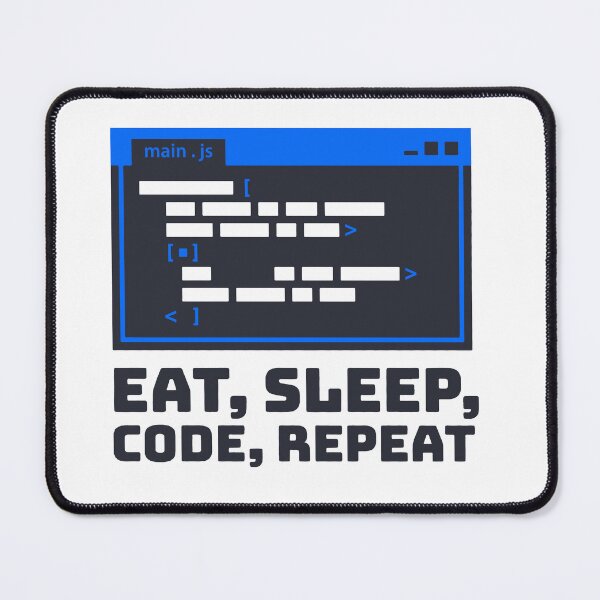 Item preview, Eat Sleep Code Repeat Programmer Slogan Blue Code Editor T-Shirt designed and sold by Design-Pro-21.