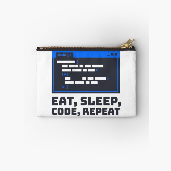 Item preview, Eat Sleep Code Repeat Programmer Slogan Blue Code Editor T-Shirt designed and sold by Design-Pro-21.