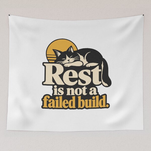 Item preview, Rest Is Not a Failed Build Cat Graphic designed and sold by ThreadQuirk.
