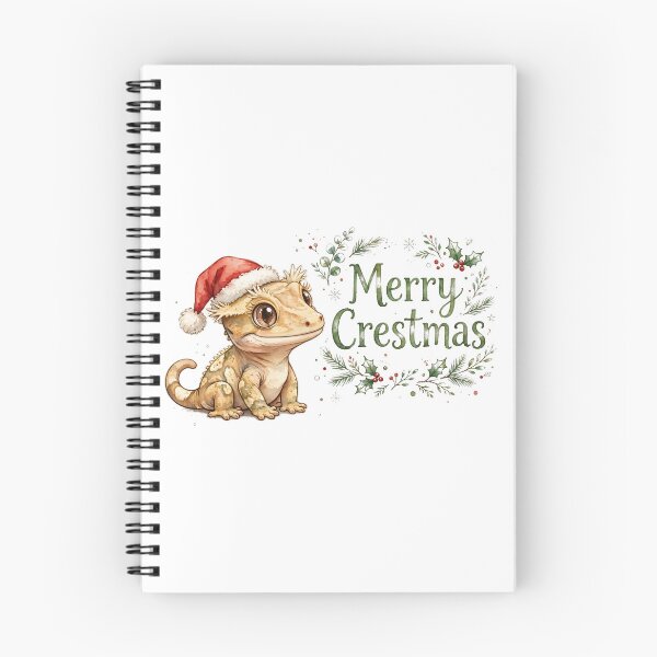 Item preview, Merry Crestmas Sticker, Crested Gecko Christmas Sticker, Cute Reptile Holiday Decal designed and sold by LunaAdventurer.