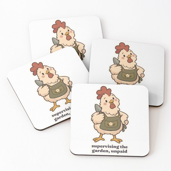 Item preview, Backyard Chicken Supervising the Garden, Unpaid designed and sold by OuqCreations.