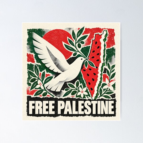 Item preview, Free Free Palestine Stand for Human Rights designed and sold by moodboardzz.