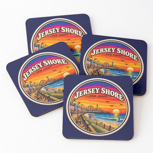 Item preview, Jersey Shore Boardwalk Sunset Embroidered Art designed and sold by Swanny's Custom T-shirt and Gift Designs.