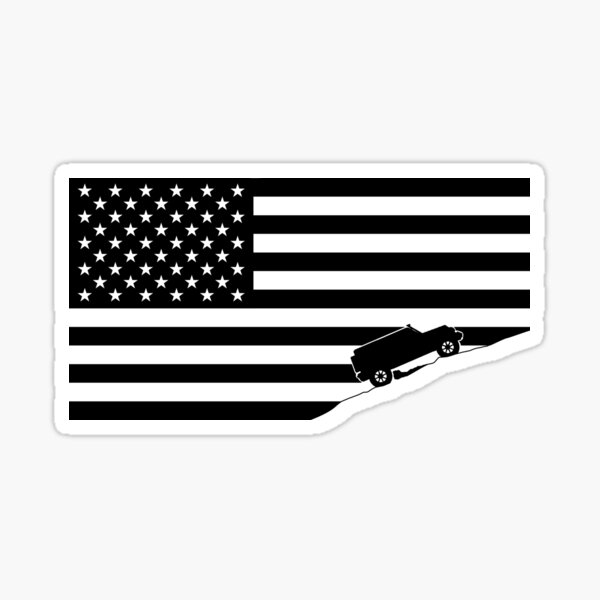 Jeep de bandera estadounidense Pegatina