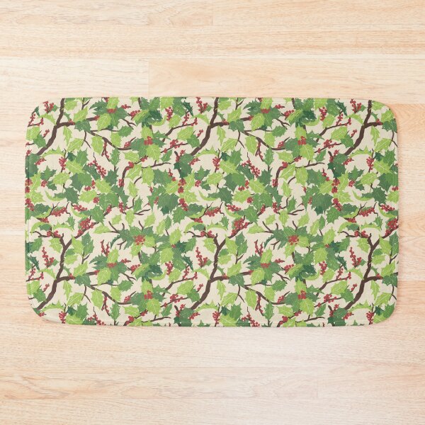 Item preview, Christmas Holly Berries Seamless Pattern  designed and sold by TamaraTretiak.