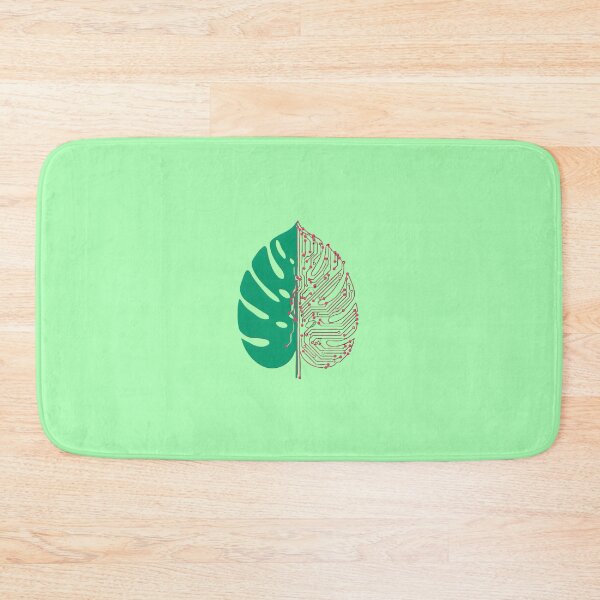 Item preview, Digital Monstera Leaf Cyberpunk Nature Art designed and sold by Vrequency.