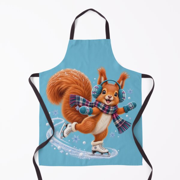 Item preview, Cute Scottish Red Squirrel Ice Skating in Winter designed and sold by MaedK.
