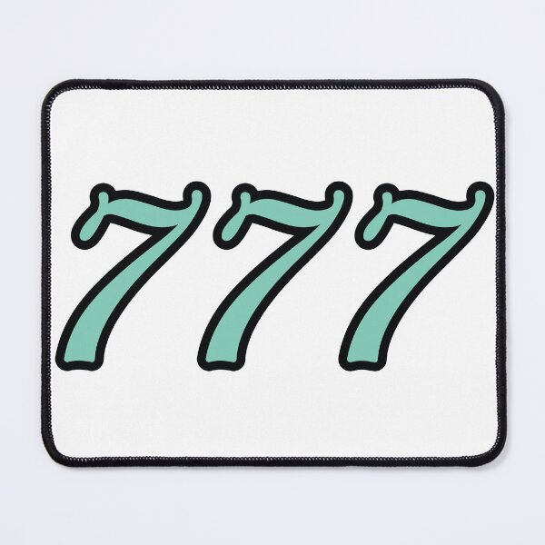 Item preview, 777 Angel Number Mint Green Y2K Script designed and sold by cupids-eros.