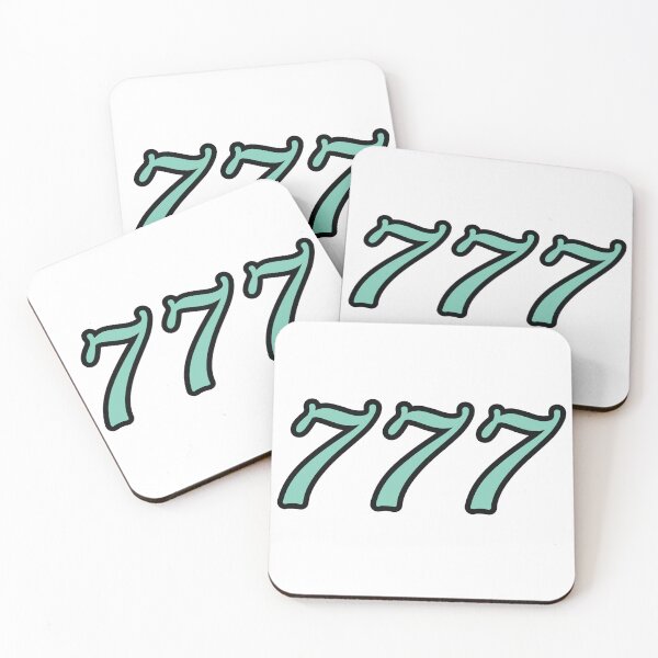 Item preview, 777 Angel Number Mint Green Y2K Script designed and sold by cupids-eros.