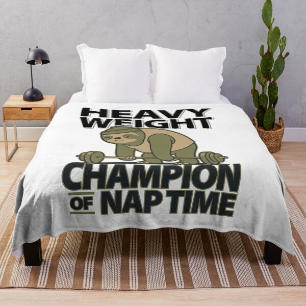 Item preview, Heavy Weight Champion of Nap Time Funny Sloth Gym Workout T-Shirt designed and sold by Design-Pro-21.