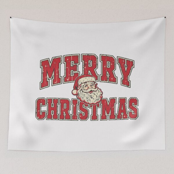 Item preview, Vintage Santa Claus Merry Christmas Distressed Varsity designed and sold by DYALEEZ-XCR.