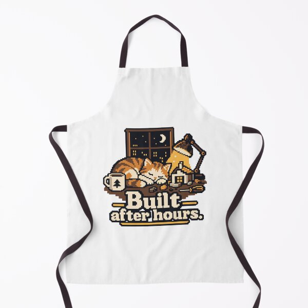 Item preview, Built After Hours Pixel Art Design designed and sold by ThreadQuirk.