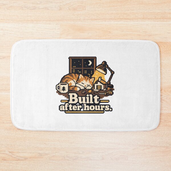 Item preview, Built After Hours Pixel Art Design designed and sold by ThreadQuirk.