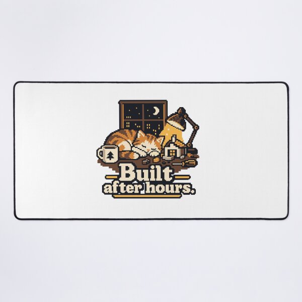 Item preview, Built After Hours Pixel Art Design designed and sold by ThreadQuirk.