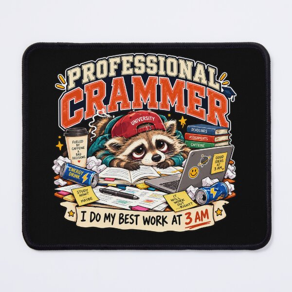 Item preview, Professional Crammer Raccoon College Humor designed and sold by 987 Design Co..