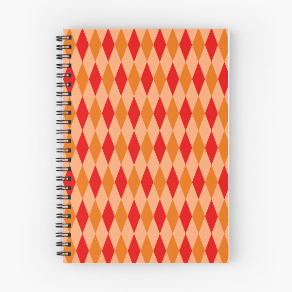 Item preview, Red Orange On Orange Harlequin Diamonds Pattern   designed and sold by PatternTitan.