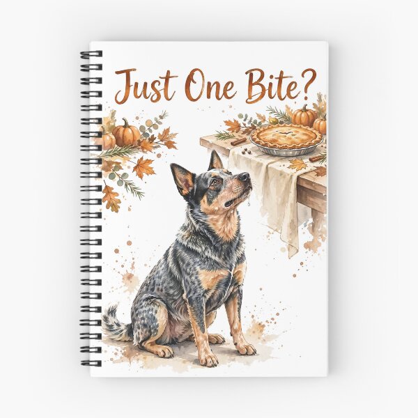 Item preview, Just One Bite? T-Shirt, Funny Blue Heeler Thanksgiving Shirt, Dog Eyeing Pie Tee designed and sold by LunaAdventurer.