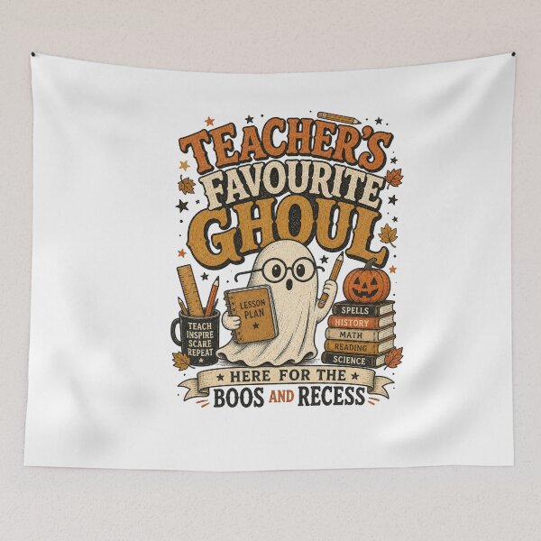 Item preview, Teacher's Favorite Ghoul Halloween Ghost designed and sold by MOSIDRIP™.