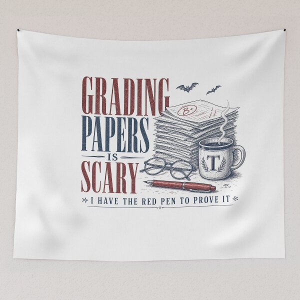 Item preview, Grading Papers Is Scary Teacher Halloween designed and sold by MOSIDRIP™.