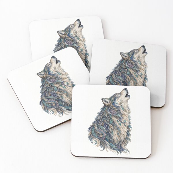 Item preview, Intricate Howling Wolf designed and sold by PaintedbyCarol.