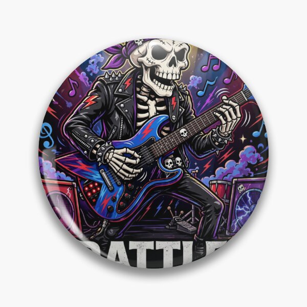 Item preview, Rattle And Hum Funny Rockstar Skeleton designed and sold by MojoHill.