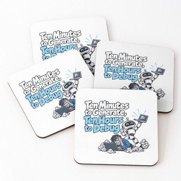 Item preview, Ten Minutes to Generate, Ten Hours to Debug Comic Design designed and sold by ThreadQuirk.